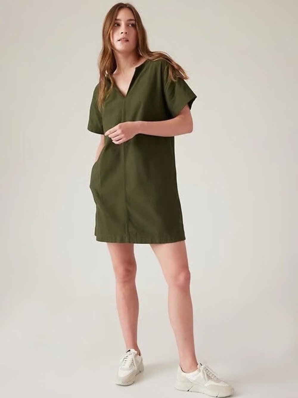 Athleta Farallon Dress in Aspen Olive